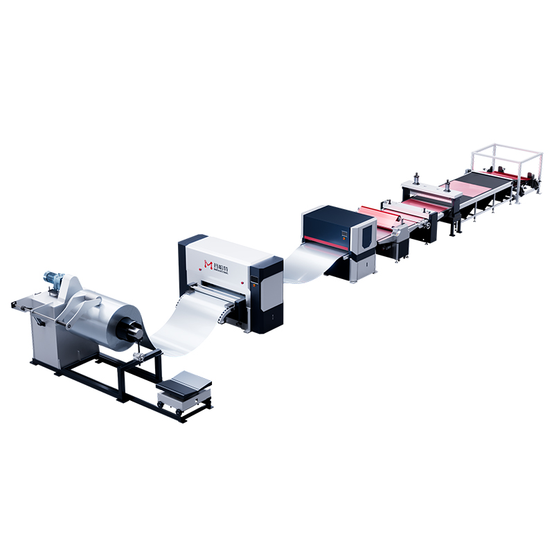 开卷覆膜送料剪切线